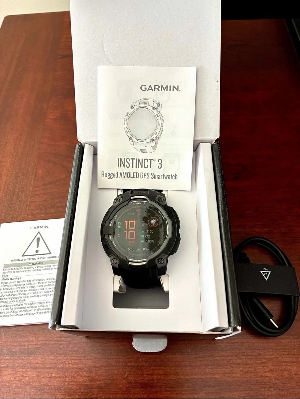 Garmin Instinct 3 Rugged GPS Smartwatch - Black